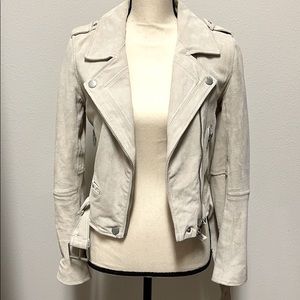 Blank NYC Cream suede leather Moto Jacket - S